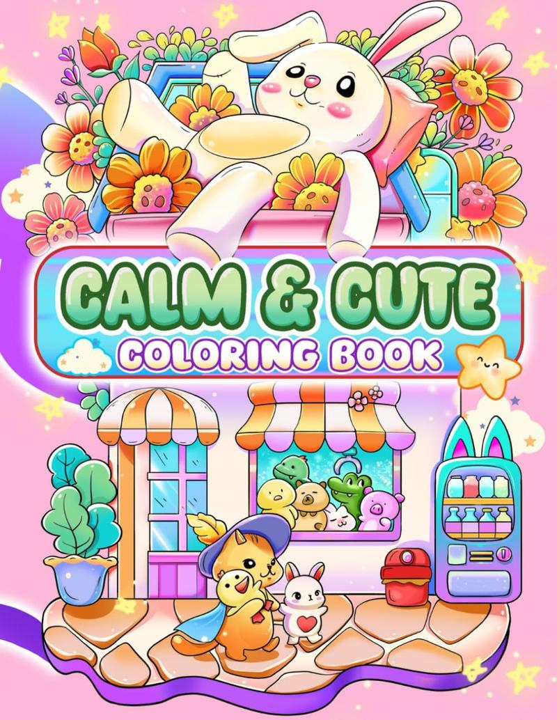 Calm and Cute: Adults Stress Relief Coloring Book, Million Kawaii Cuties The Sweetest Things to Color with Calming and Adorable Designs Featuring ... Relaxation (Whimsical wonders Stress Relief)